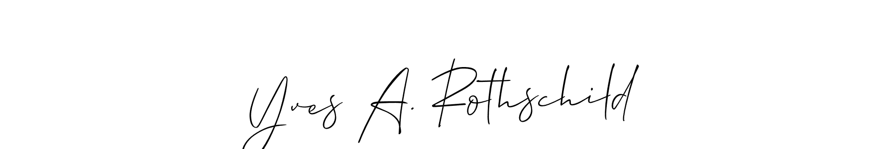 Also You can easily find your signature by using the search form. We will create Yves A. Rothschild name handwritten signature images for you free of cost using Allison_Script sign style. Yves A. Rothschild signature style 2 images and pictures png