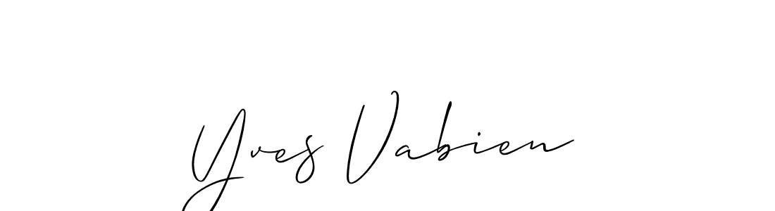 Use a signature maker to create a handwritten signature online. With this signature software, you can design (Allison_Script) your own signature for name Yves Vabien. Yves Vabien signature style 2 images and pictures png