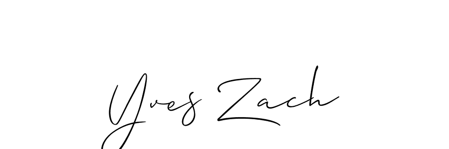 Allison_Script is a professional signature style that is perfect for those who want to add a touch of class to their signature. It is also a great choice for those who want to make their signature more unique. Get Yves Zach name to fancy signature for free. Yves Zach signature style 2 images and pictures png