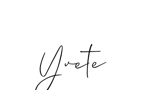Create a beautiful signature design for name Yvete. With this signature (Allison_Script) fonts, you can make a handwritten signature for free. Yvete signature style 2 images and pictures png