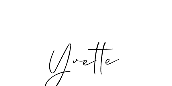 Yvette stylish signature style. Best Handwritten Sign (Allison_Script) for my name. Handwritten Signature Collection Ideas for my name Yvette. Yvette signature style 2 images and pictures png