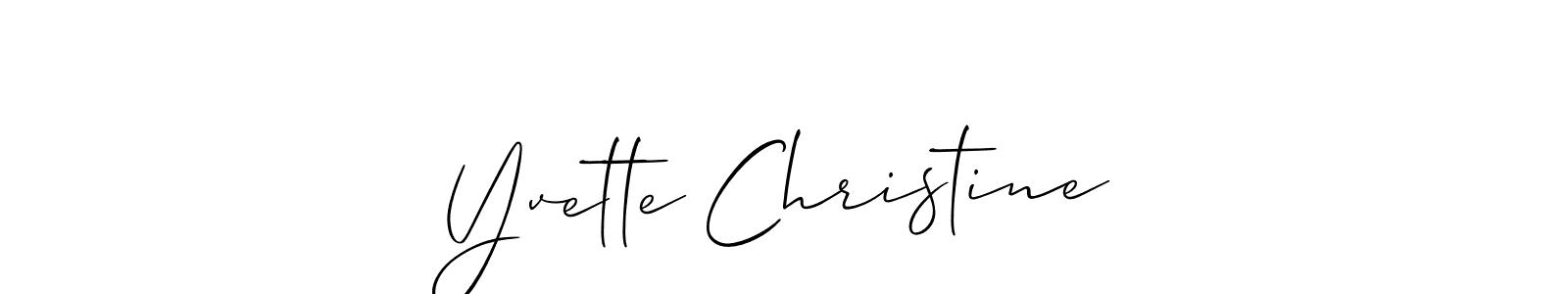 How to Draw Yvette Christine signature style? Allison_Script is a latest design signature styles for name Yvette Christine. Yvette Christine signature style 2 images and pictures png