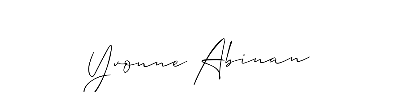 How to make Yvonne Abinan signature? Allison_Script is a professional autograph style. Create handwritten signature for Yvonne Abinan name. Yvonne Abinan signature style 2 images and pictures png