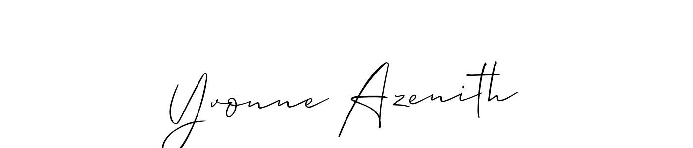 Use a signature maker to create a handwritten signature online. With this signature software, you can design (Allison_Script) your own signature for name Yvonne Azenith. Yvonne Azenith signature style 2 images and pictures png