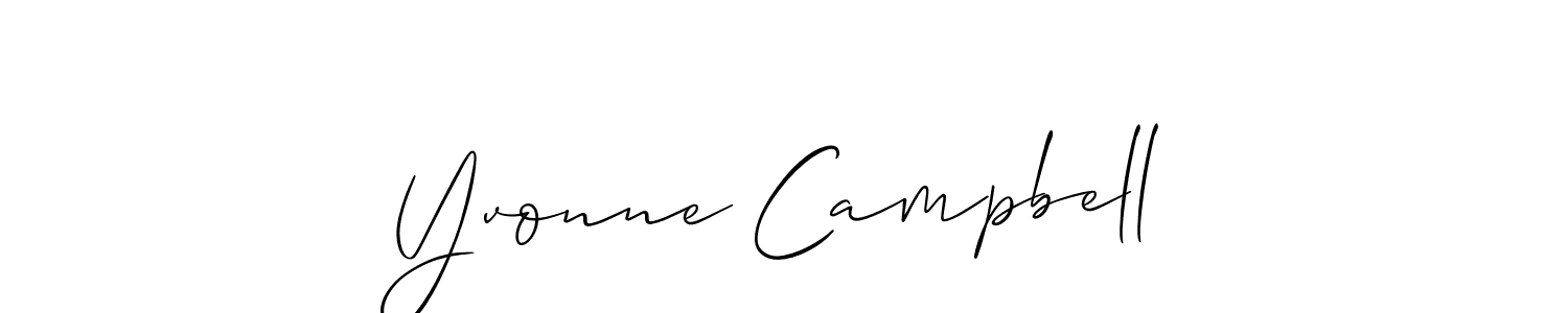 Yvonne Campbell stylish signature style. Best Handwritten Sign (Allison_Script) for my name. Handwritten Signature Collection Ideas for my name Yvonne Campbell. Yvonne Campbell signature style 2 images and pictures png