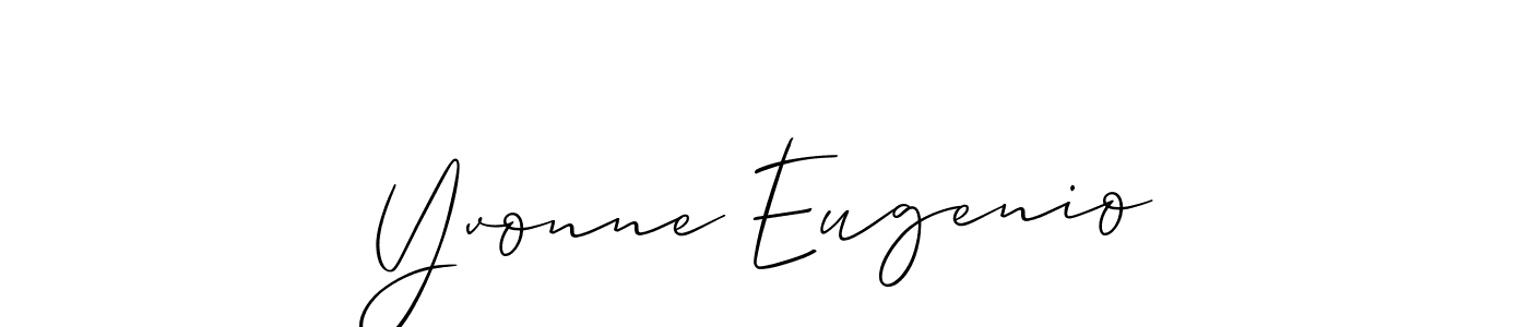 Similarly Allison_Script is the best handwritten signature design. Signature creator online .You can use it as an online autograph creator for name Yvonne Eugenio. Yvonne Eugenio signature style 2 images and pictures png