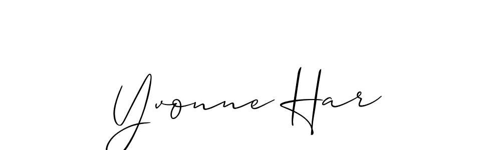 Use a signature maker to create a handwritten signature online. With this signature software, you can design (Allison_Script) your own signature for name Yvonne Har. Yvonne Har signature style 2 images and pictures png
