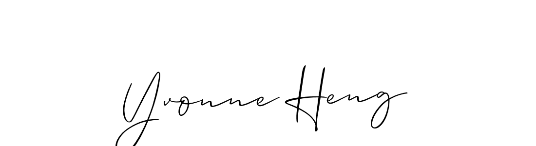 if you are searching for the best signature style for your name Yvonne Heng. so please give up your signature search. here we have designed multiple signature styles  using Allison_Script. Yvonne Heng signature style 2 images and pictures png