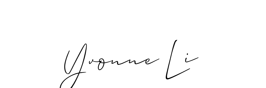 Make a beautiful signature design for name Yvonne Li. With this signature (Allison_Script) style, you can create a handwritten signature for free. Yvonne Li signature style 2 images and pictures png