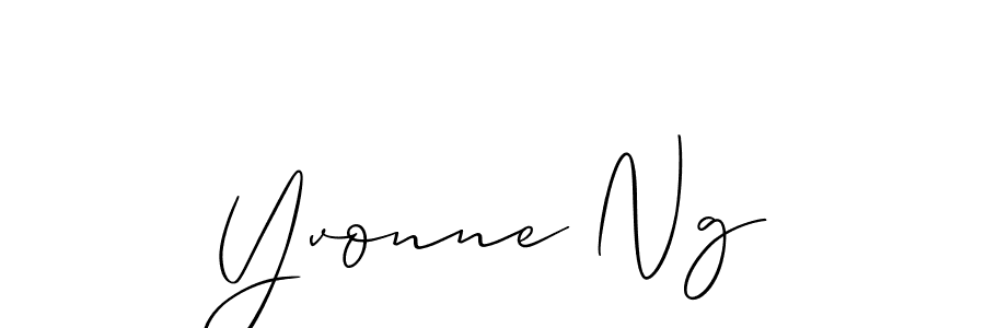 Yvonne Ng stylish signature style. Best Handwritten Sign (Allison_Script) for my name. Handwritten Signature Collection Ideas for my name Yvonne Ng. Yvonne Ng signature style 2 images and pictures png