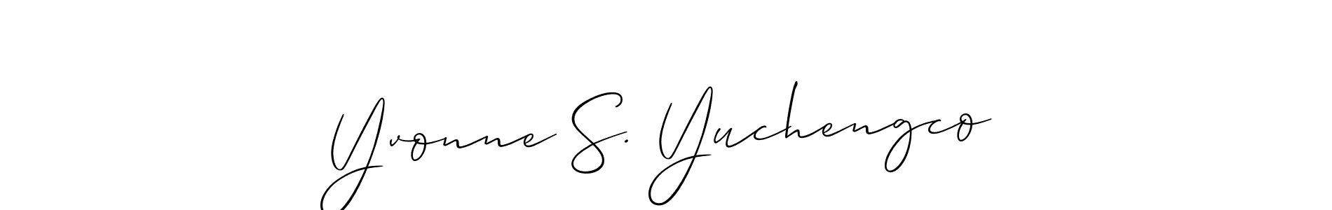 Make a short Yvonne S. Yuchengco signature style. Manage your documents anywhere anytime using Allison_Script. Create and add eSignatures, submit forms, share and send files easily. Yvonne S. Yuchengco signature style 2 images and pictures png