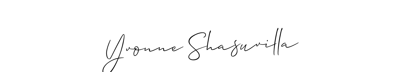 Yvonne Shasuvilla stylish signature style. Best Handwritten Sign (Allison_Script) for my name. Handwritten Signature Collection Ideas for my name Yvonne Shasuvilla. Yvonne Shasuvilla signature style 2 images and pictures png