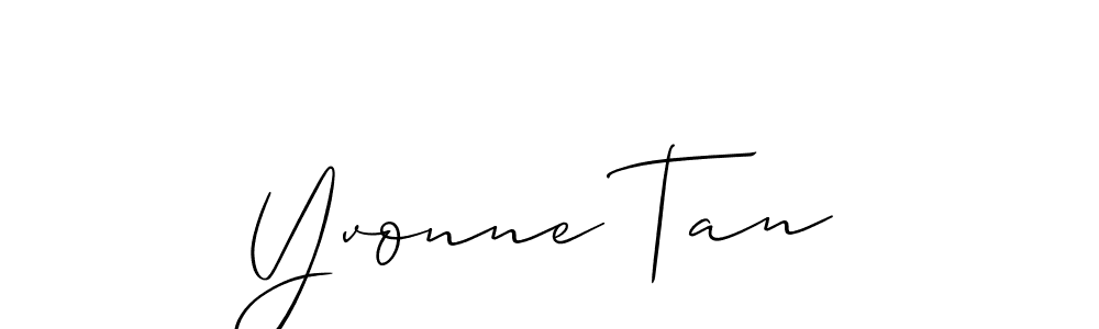 Create a beautiful signature design for name Yvonne Tan. With this signature (Allison_Script) fonts, you can make a handwritten signature for free. Yvonne Tan signature style 2 images and pictures png