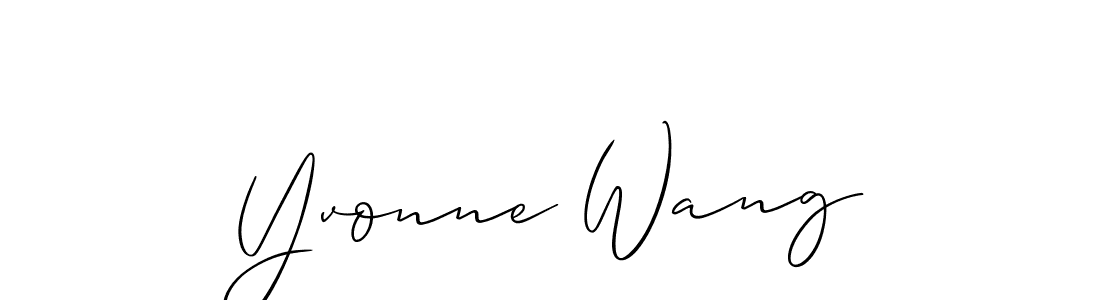 This is the best signature style for the Yvonne Wang name. Also you like these signature font (Allison_Script). Mix name signature. Yvonne Wang signature style 2 images and pictures png