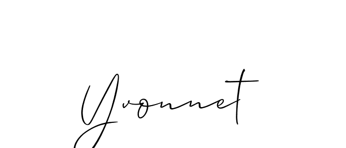 Yvonnet stylish signature style. Best Handwritten Sign (Allison_Script) for my name. Handwritten Signature Collection Ideas for my name Yvonnet. Yvonnet signature style 2 images and pictures png