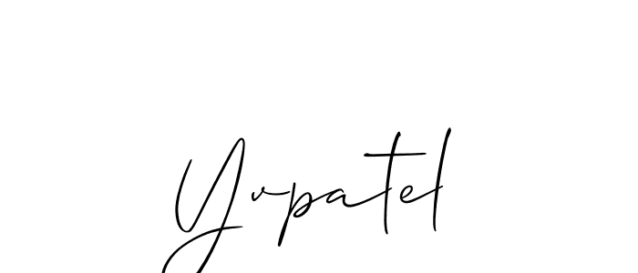 Also You can easily find your signature by using the search form. We will create Yvpatel name handwritten signature images for you free of cost using Allison_Script sign style. Yvpatel signature style 2 images and pictures png