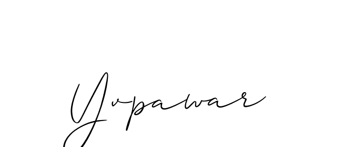 The best way (Allison_Script) to make a short signature is to pick only two or three words in your name. The name Yvpawar include a total of six letters. For converting this name. Yvpawar signature style 2 images and pictures png