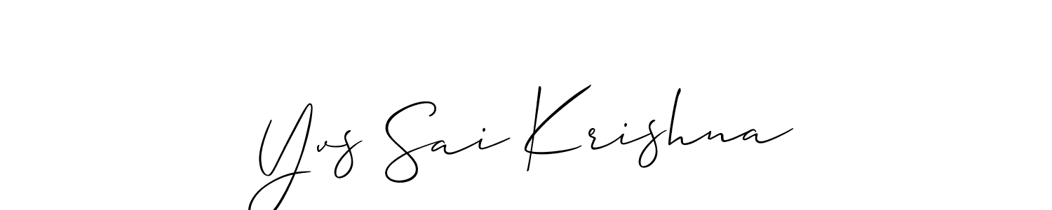 Also You can easily find your signature by using the search form. We will create Yvs Sai Krishna name handwritten signature images for you free of cost using Allison_Script sign style. Yvs Sai Krishna signature style 2 images and pictures png