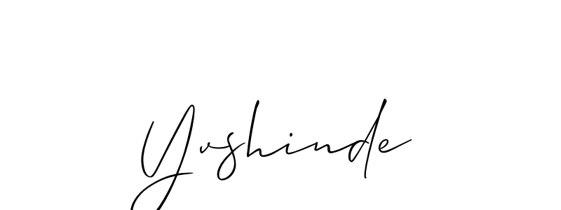 if you are searching for the best signature style for your name Yvshinde. so please give up your signature search. here we have designed multiple signature styles  using Allison_Script. Yvshinde signature style 2 images and pictures png