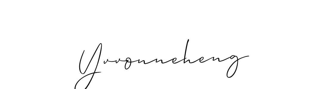 It looks lik you need a new signature style for name Yvvonneheng. Design unique handwritten (Allison_Script) signature with our free signature maker in just a few clicks. Yvvonneheng signature style 2 images and pictures png