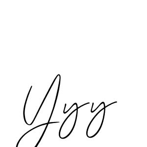 Design your own signature with our free online signature maker. With this signature software, you can create a handwritten (Allison_Script) signature for name Yyy. Yyy signature style 2 images and pictures png