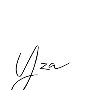 Create a beautiful signature design for name Yza. With this signature (Allison_Script) fonts, you can make a handwritten signature for free. Yza signature style 2 images and pictures png