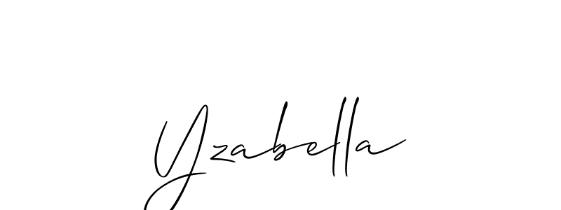 Create a beautiful signature design for name Yzabella. With this signature (Allison_Script) fonts, you can make a handwritten signature for free. Yzabella signature style 2 images and pictures png