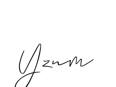 You should practise on your own different ways (Allison_Script) to write your name (Yznm) in signature. don't let someone else do it for you. Yznm signature style 2 images and pictures png