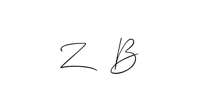 Similarly Allison_Script is the best handwritten signature design. Signature creator online .You can use it as an online autograph creator for name Z ＆ B. Z ＆ B signature style 2 images and pictures png