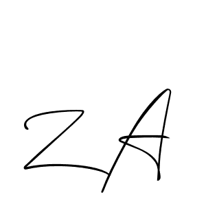 How to Draw Z A signature style? Allison_Script is a latest design signature styles for name Z A. Z A signature style 2 images and pictures png