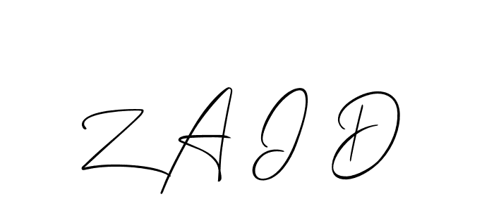 Z A I D stylish signature style. Best Handwritten Sign (Allison_Script) for my name. Handwritten Signature Collection Ideas for my name Z A I D. Z A I D signature style 2 images and pictures png