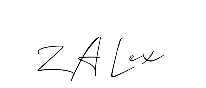 This is the best signature style for the Z A Lex name. Also you like these signature font (Allison_Script). Mix name signature. Z A Lex signature style 2 images and pictures png