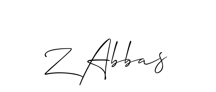 Similarly Allison_Script is the best handwritten signature design. Signature creator online .You can use it as an online autograph creator for name Z Abbas. Z Abbas signature style 2 images and pictures png