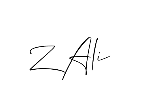 How to Draw Z Ali signature style? Allison_Script is a latest design signature styles for name Z Ali. Z Ali signature style 2 images and pictures png
