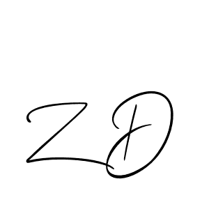 Make a beautiful signature design for name Z D. Use this online signature maker to create a handwritten signature for free. Z D signature style 2 images and pictures png