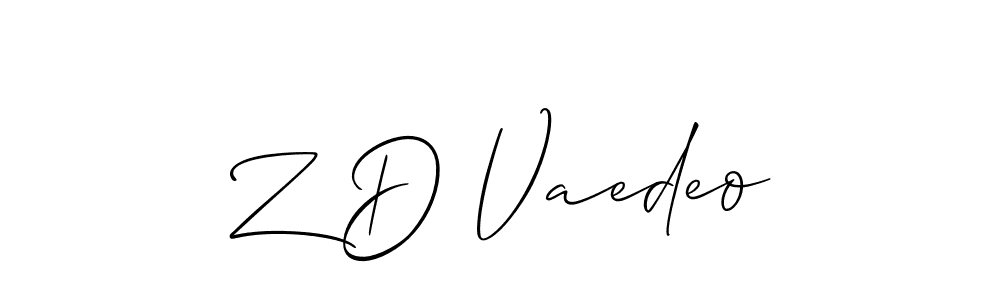 Here are the top 10 professional signature styles for the name Z D Vaedeo. These are the best autograph styles you can use for your name. Z D Vaedeo signature style 2 images and pictures png