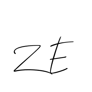 Also You can easily find your signature by using the search form. We will create Z E name handwritten signature images for you free of cost using Allison_Script sign style. Z E signature style 2 images and pictures png