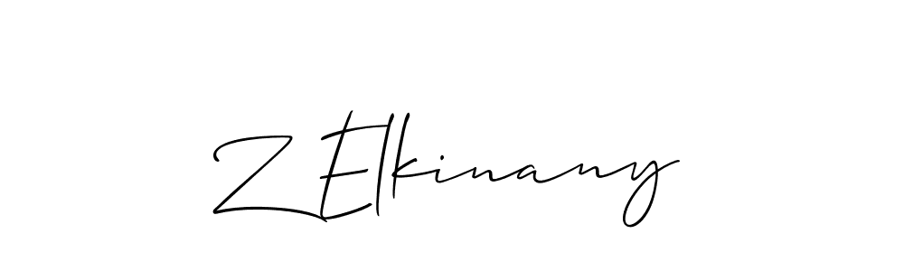 Z Elkinany stylish signature style. Best Handwritten Sign (Allison_Script) for my name. Handwritten Signature Collection Ideas for my name Z Elkinany. Z Elkinany signature style 2 images and pictures png