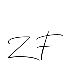 How to make Z F signature? Allison_Script is a professional autograph style. Create handwritten signature for Z F name. Z F signature style 2 images and pictures png