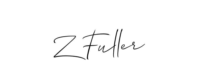 Also we have Z Fuller name is the best signature style. Create professional handwritten signature collection using Allison_Script autograph style. Z Fuller signature style 2 images and pictures png