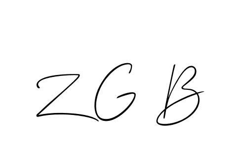 How to make Z G B signature? Allison_Script is a professional autograph style. Create handwritten signature for Z G B name. Z G B signature style 2 images and pictures png