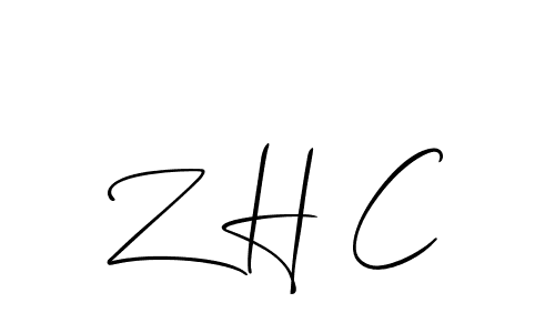 This is the best signature style for the Z H C name. Also you like these signature font (Allison_Script). Mix name signature. Z H C signature style 2 images and pictures png