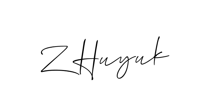 Also You can easily find your signature by using the search form. We will create Z Huyuk name handwritten signature images for you free of cost using Allison_Script sign style. Z Huyuk signature style 2 images and pictures png