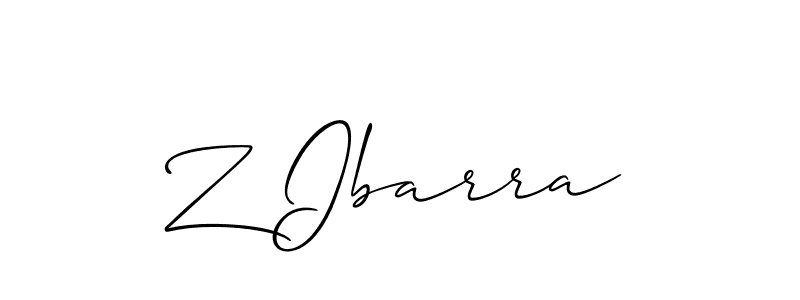 You should practise on your own different ways (Allison_Script) to write your name (Z Ibarra) in signature. don't let someone else do it for you. Z Ibarra signature style 2 images and pictures png