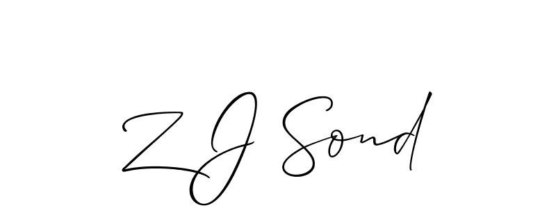 Once you've used our free online signature maker to create your best signature Allison_Script style, it's time to enjoy all of the benefits that Z J Sond name signing documents. Z J Sond signature style 2 images and pictures png