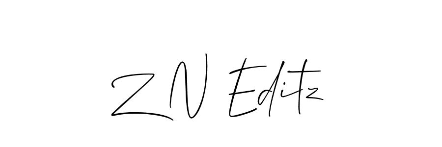 It looks lik you need a new signature style for name Z N Editz. Design unique handwritten (Allison_Script) signature with our free signature maker in just a few clicks. Z N Editz signature style 2 images and pictures png