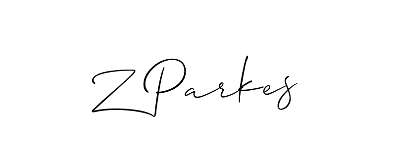 You can use this online signature creator to create a handwritten signature for the name Z Parkes. This is the best online autograph maker. Z Parkes signature style 2 images and pictures png