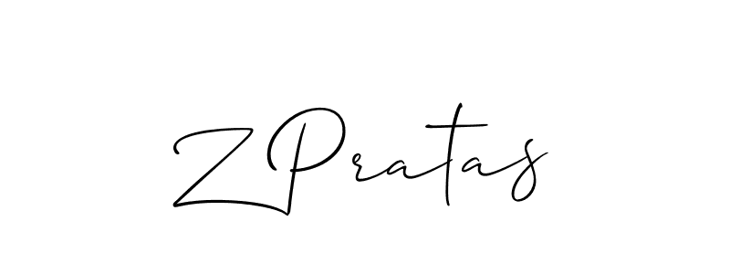 How to make Z Pratas signature? Allison_Script is a professional autograph style. Create handwritten signature for Z Pratas name. Z Pratas signature style 2 images and pictures png