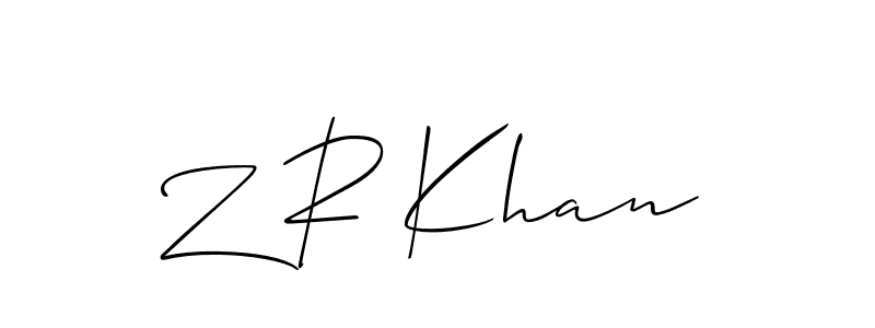 Best and Professional Signature Style for Z R Khan. Allison_Script Best Signature Style Collection. Z R Khan signature style 2 images and pictures png