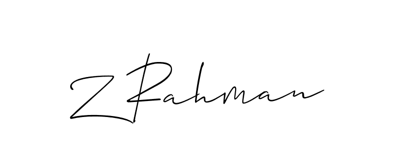 Once you've used our free online signature maker to create your best signature Allison_Script style, it's time to enjoy all of the benefits that Z Rahman name signing documents. Z Rahman signature style 2 images and pictures png